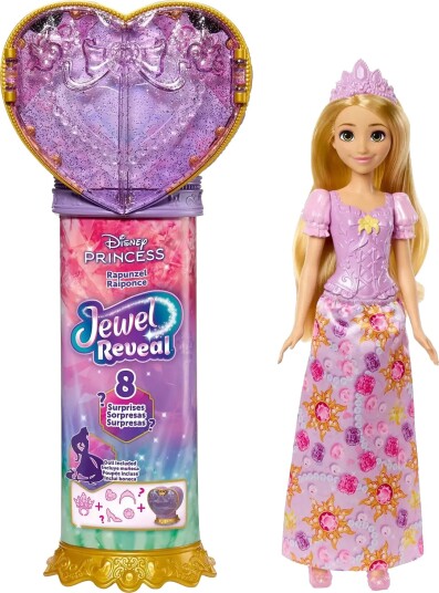 Disney Princess Disney Princess Jewel Reveal Rapunzel Fashion Doll W/ 8 Surprises Including Gem Box & 10 Accessories Purple ONE SIZE