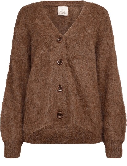 by Ti Mo Hairy Knit V Neck Jacket 008 BROWN XL by Ti Mo Hairy Knit V Neck Jacket 008 BROWN XL