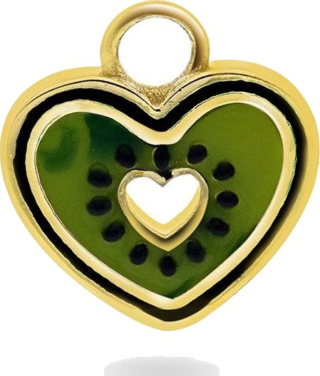 Sandra Lyng x Pan Jewelry Kiwi Love Charms i 925 forgylt sølv