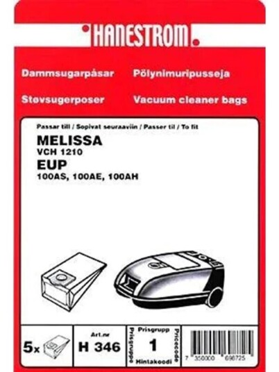 Haneström Støvsugerposer papir 5st. DU12185 Haneström Støvsugerposer papir 5st. DU12185