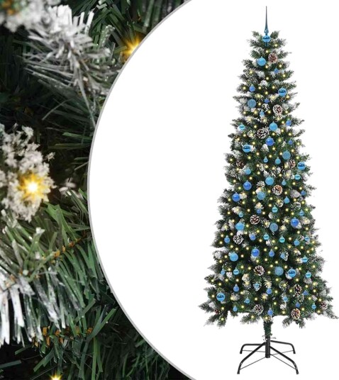  Kunstig juletre grønn 96 x 96 x 240 cm PVC og plast og stål