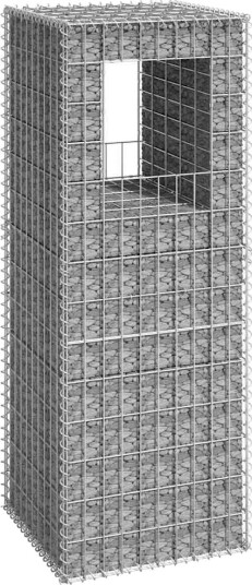 Gabionstolpe 50x50x140 cm jern Silver Gabionstolpe 50x50x140 cm jern Silver