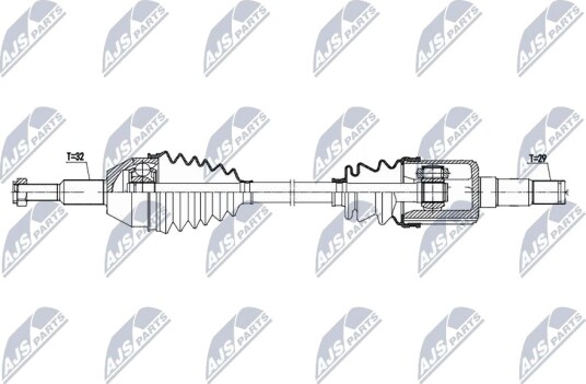 NTY NPW CH 159 Drivaksel