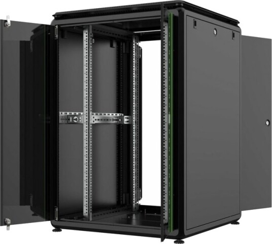 Lanview By Logon Data Line Rack Skap 800 X 800 Mm Data Line Free-Standing Svart Ral 9005 22U 19"