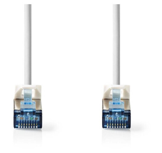 Nedis CAT6a nettverkskabel | S/FTP | RJ45 Han | RJ45 Han | 2.00 m | Snagless | Rund | LSZH | Hvit | Label