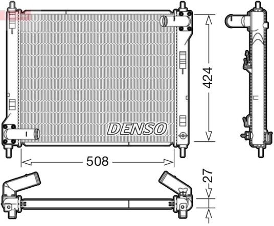 Radiator motorkjøling DENSO DRM46043