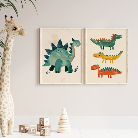Namly Design Plakat Dinosaur Moro / Sett med 2 POSTERZVD6IF