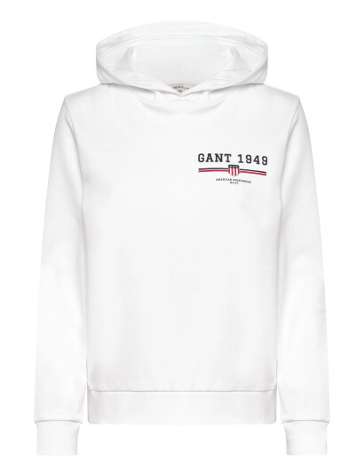 GANT Reg Graphic Hoodie - White - S