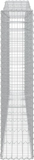 vidaXL Gabionkurver buede 2 stk 400x30x140/160 cm galvanisert jern
