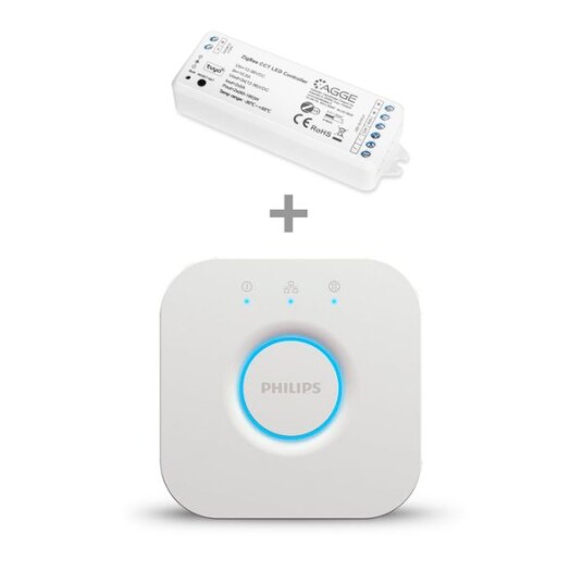 Driver til LED stripe AGGE CCT Colour Zigbee Controller Driver + Philips Hue Bridge Driver til LED stripe AGGE CCT Colour Zigbee Controller Driver + Philips Hue Bridge