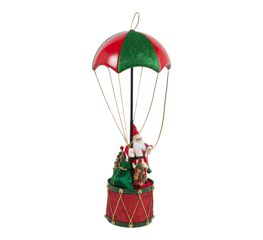 Julepynt nisse luftballong 110 cm rød grønn