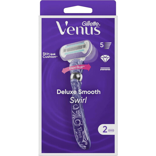 Gillette Venus Deluxe Smooth Swirl barberhøvel + ekstra barberblad