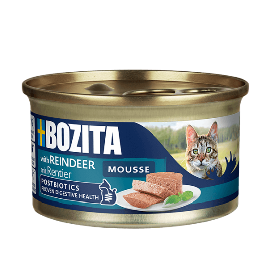 Bozita Katt Mousse med Reinsdyr 85 g - Våtfôr for Helse og Pels