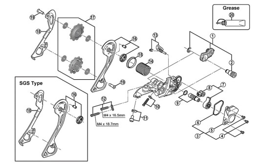 Shimano Deore Xt Rd-M786 Sgs Ytterplate