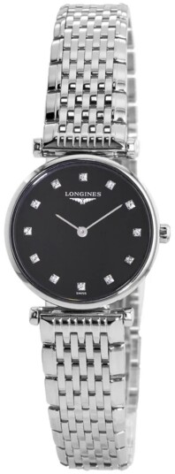 Longines Dameklokke L4.209.4.58.6 Grande Classique Sort/Stål Ø24 mm Longines Dameklokke L4.209.4.58.6 Grande Classique Sort/Stål Ø24 mm