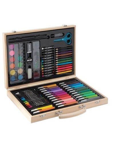 Grafix Colouring Case 86 pcs - FSC wood - 33x23cm