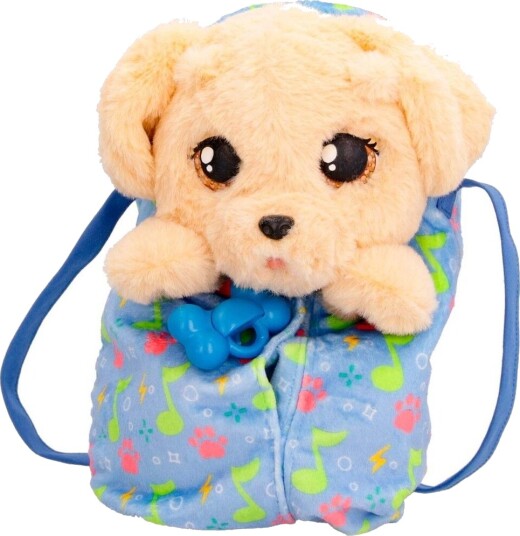 Baby Paws Labradorvalp kosebamse med smokk og veske med lyd Baby Paws Labradorvalp kosebamse med smokk og veske med lyd