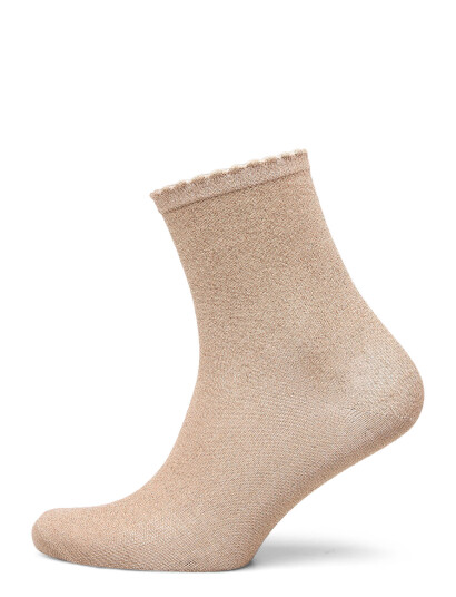 Pieces Pcsebby Glitter Long Socks Noos Bc   Beige   ONE SIZE