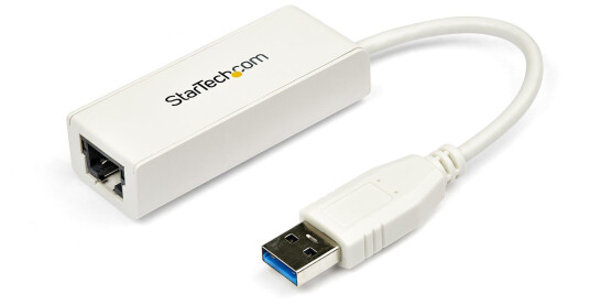 STARTECH USB 3.0 to Gigabit Ethernet NIC Network Adapter - White STARTECH USB 3.0 to Gigabit Ethernet NIC Network Adapter - White