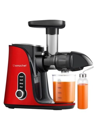AMZCHEF GM3001 RD slow speed juicer red