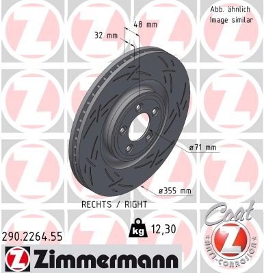 Bremseskive ZIMMERMANN 290.2264.55