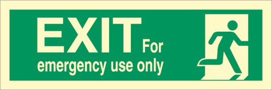 Exit right arrow down - Etterlysende plast HI150 - 150 x 400 mm Exit right arrow down - Etterlysende plast HI150 - 150 x 400 mm