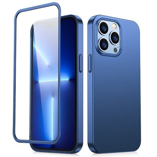 Joyroom Joyroom 360 Full Case-Deksel For Iphone 13 Pro Max Bak- Og Frontdeksel + Herdet Glass Blå (Jr-Bp928 Blå)