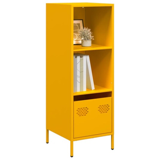 Highboard sennepsgul 35x39x103,5 cm stål 8721102931369