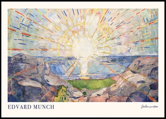 The Sun by Edvard Munch Plakat Plakat / 100x150cm