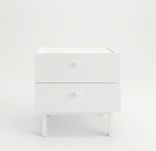 Nattbord Hanah Home Luke (47,9 x 47 x 36,8 cm) Hvit - Hvit