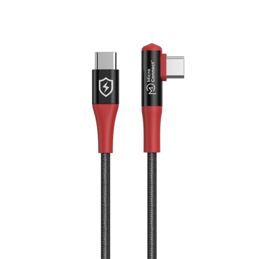 Microconnect Angled 1.5m USB-C til USB-C Kabel med Safe Charge
