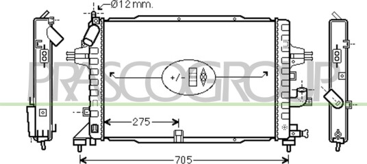 PRASCO OP410R003 Radiator motorkjøling