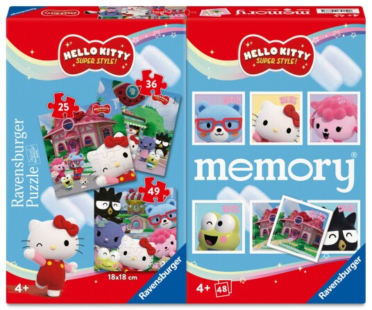 Ravensburger Hello Kitty 3-i-1 Puslespill og Memory Spill for Barn Ravensburger Hello Kitty 3-i-1 Puslespill og Memory Spill for Barn