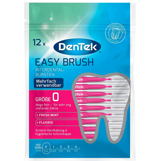 DenTek Gap børster 12 stk. Easy Brush 0,40 mm ISO 0