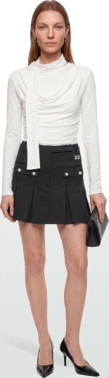 Ganni Pleated Mini Skirt Black 34