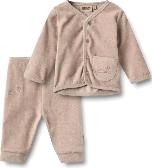 Wheat Set Sweat Cardigan & Trousers Toto MELANGE ROSE 56