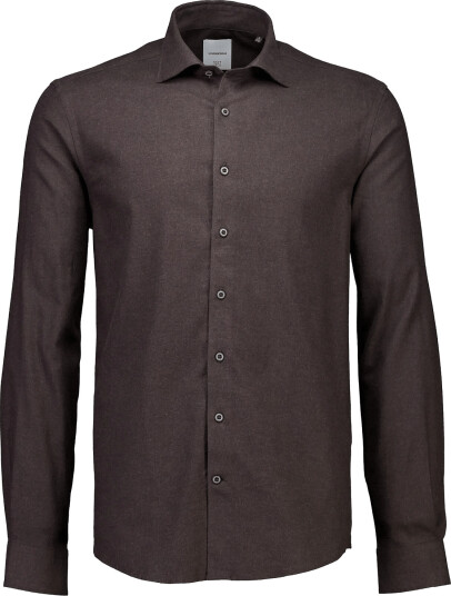 Lindbergh Black 1927: Cashmere Touch Soft Collar Shirt Wf L/S Brown XL