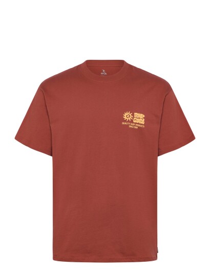 Rip Curl Pacific Rinse Glass Off Tee   Red   S