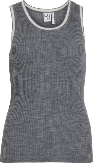 ROUGE EDIT Rounola Knitted Tank Top   Grey   S