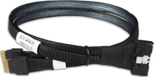 Icy Dock-Kabel Mcio 8I Sff-Ta-1016 Til 2Xslimsas Sff-8654 4I-Kabel, 0,5 M Icy Dock-Kabel Mcio 8I Sff-Ta-1016 Til 2Xslimsas Sff-8654 4I-Kabel, 0,5 M