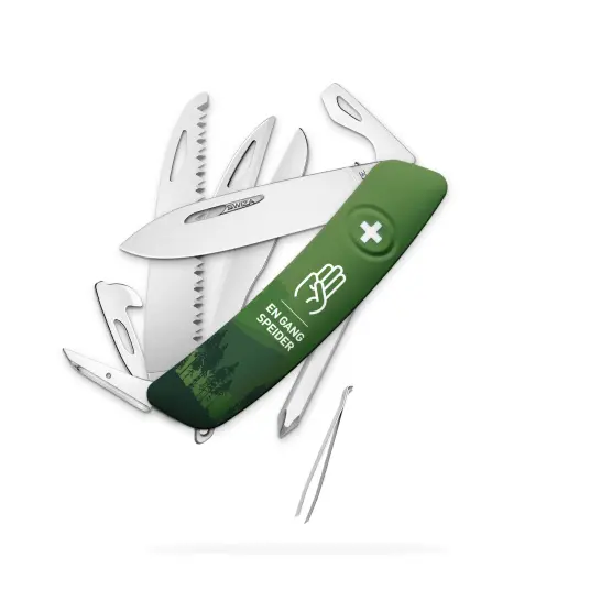 Lommekniv D10 Swiza D10R Green SS Lommekniv D10 Swiza D10R Green SS