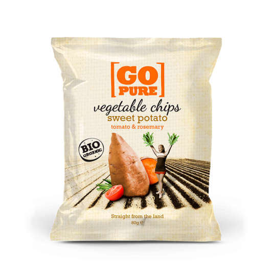 Go Pure Grønnsakschips Søtpotet 80 gr Go Pure Grønnsakschips Søtpotet 80 gr