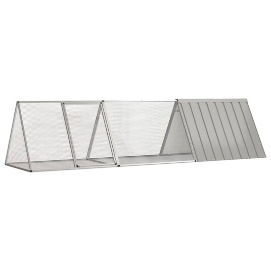 Kaninbur Grå 302.5X80.5X71 cm Galvanisert Stål
