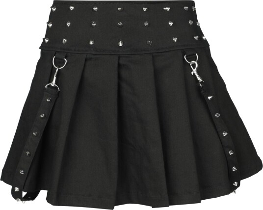 Vixxsin Goth Kort skjørt Lorena Skirt XS til XXL Damer svart Vixxsin Goth Kort skjørt Lorena Skirt XS til XXL Damer svart