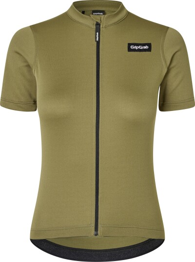 Gripgrab Women's Gravelin Merinotech Short Sleeve Jersey Olive Green S, Olive Green