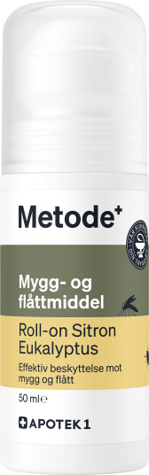 Metode myggog flåttmiddel roll-on sitron og eukalyptus 50 ml Metode myggog flåttmiddel roll-on sitron og eukalyptus 50 ml