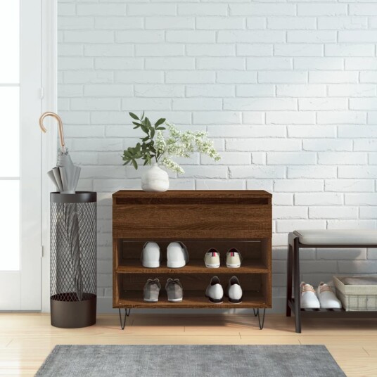 Skoskap brun eik 70x36x60 cm konstruert tre 8721012114821