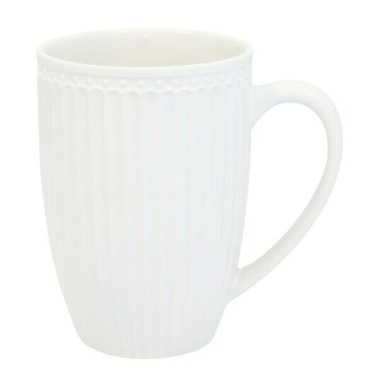 GreenGate   Everyday Alice høyt krus 40 cl hvit