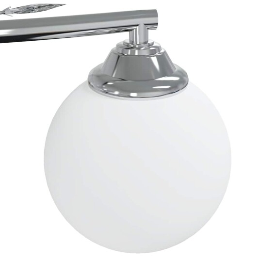 vidaXL Taklampe med runde glasskjermer for 4 G9 LED-lys