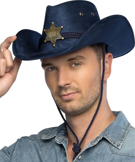Cowboyhatt Sheriff – Mørkeblå Cowboyhatt Sheriff – Mørkeblå